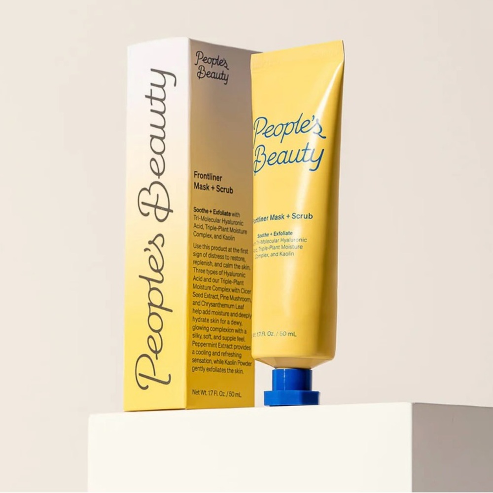 People’s Beauty Frontliner Mask Scrub Hyaluronic Soothing Exfoliating Sealed